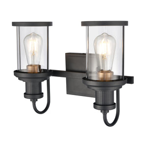 Millburn 15' 2 Light Vanity Light in Matte Black