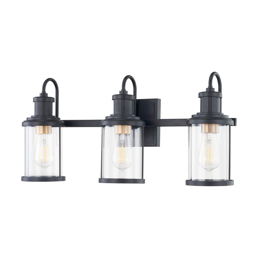 Millburn 24' 3 Light Vanity Light in Matte Black