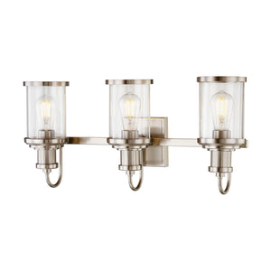 Millburn 24' 3 Light Vanity Light in Satin Nickel