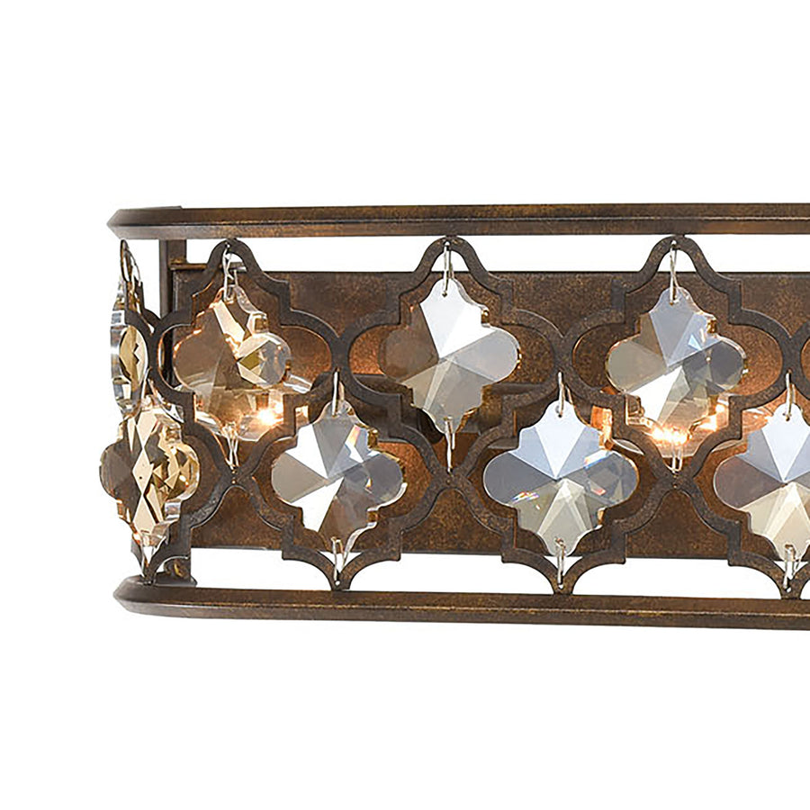 Armand 39' 6 Light Vanity Light in Weathered Bronze