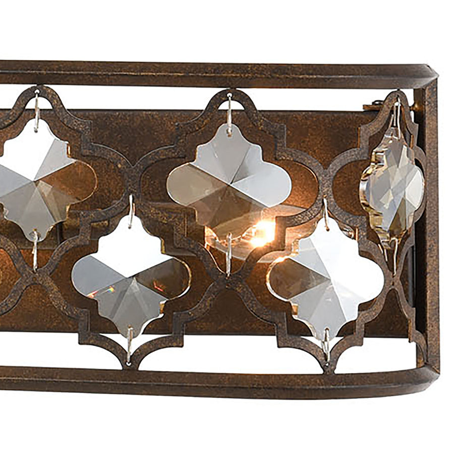 Armand 39' 6 Light Vanity Light in Weathered Bronze