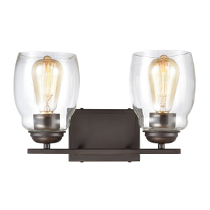 Calistoga 14' 2 Light Vanity Light in Oil Rubbed Bronze