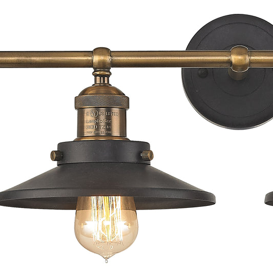 English Pub 38" 4 Light Vanity Light in Antique Brass