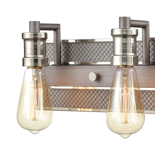 Gridiron 21" 3 Light Vanity Light in Weathered Zinc