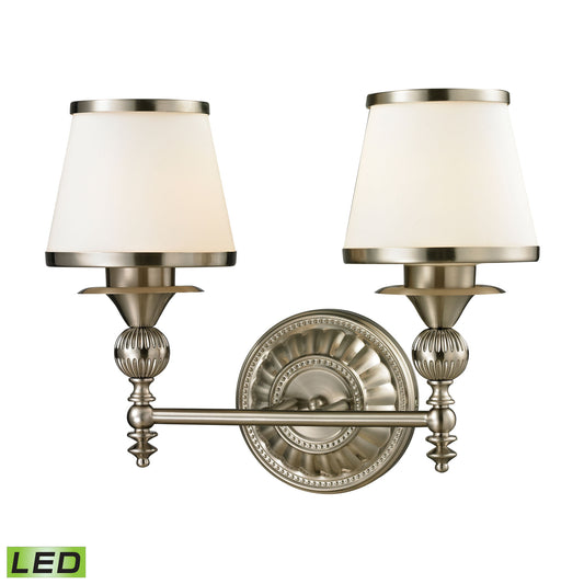 Smithfield 16" 2 Light LED Vanity Light in Brushed Nickel