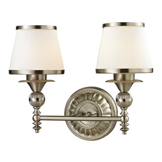 Smithfield 16" 2 Light Vanity Light in Brushed Nickel