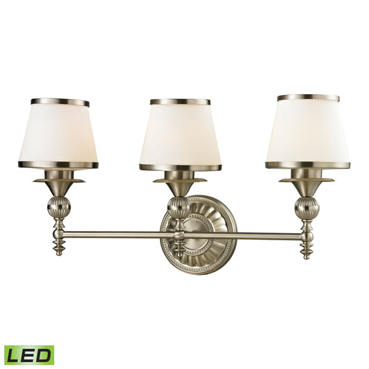 Smithfield 25" 3 Light LED Vanity Light in Brushed Nickel