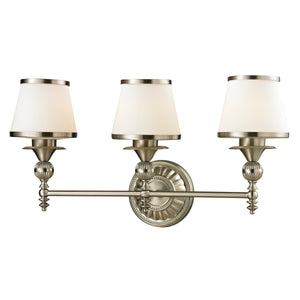 Smithfield 25' 3 Light Vanity Light in Brushed Nickel