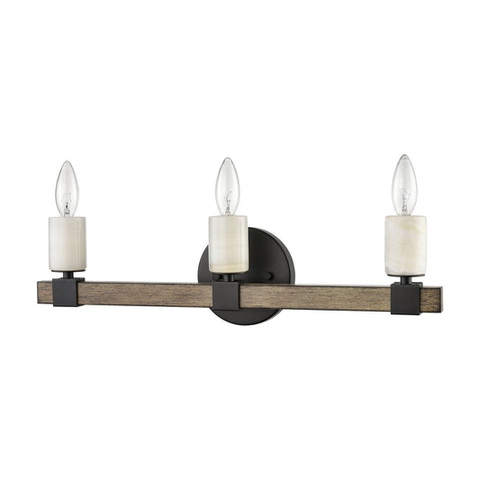 Stone Manor 21" 3 Light Vanity Light in Matte Black