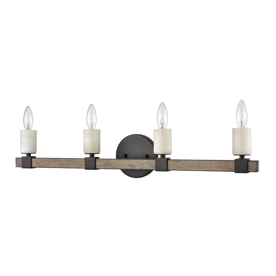 Stone Manor 30' 4 Light Vanity Light in Matte Black