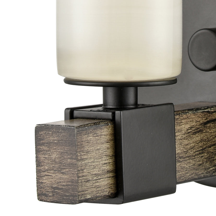 Stone Manor 5' 1 Light Vanity Light in Matte Black