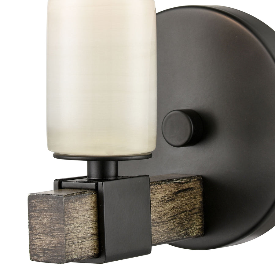 Stone Manor 5' 1 Light Vanity Light in Matte Black