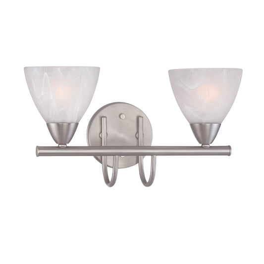 Tia 8.5" 2 Light Vanity Light in Matte Nickel