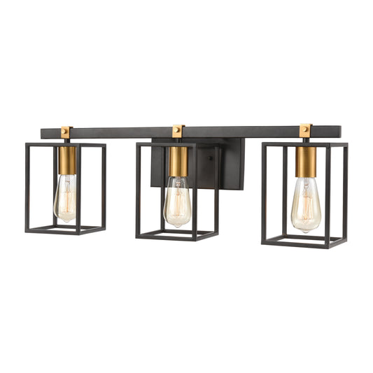 Cloe 26" 3 Light Vanity Light in Matte Black