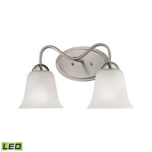 Conway 15' 2 Light LED Vanity Light in Brushed Nickel
