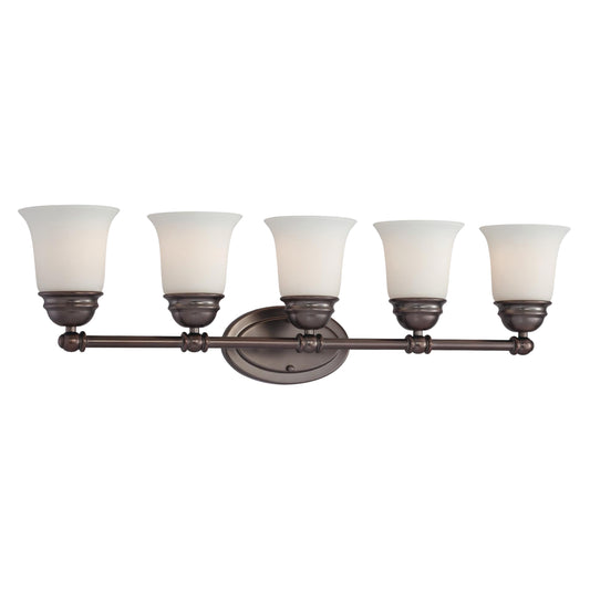 Bella 31" 5 Light Vanity Light in Oiled Bronze