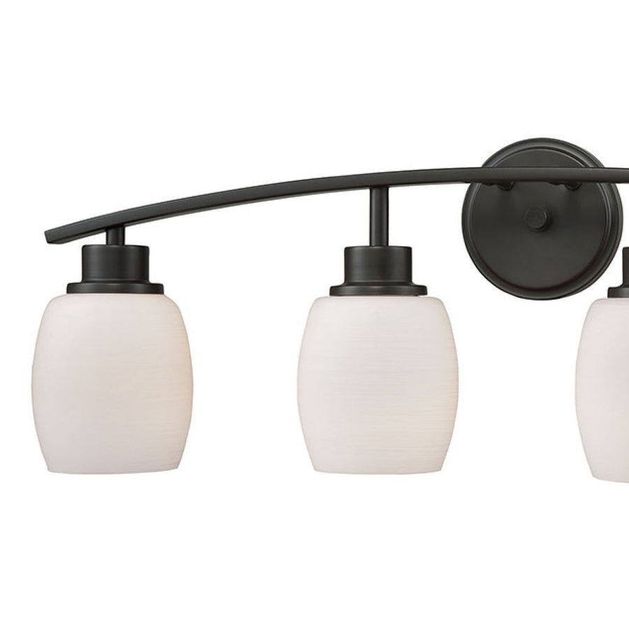 Casual Mission 28' 4 Light Vanity Light in Oil Rubbed Bronze