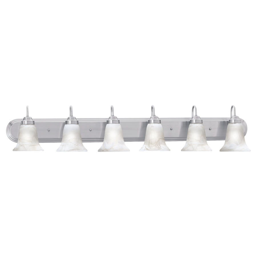 Homestead 48' 6 Light Vanity Light in Brushed Nickel