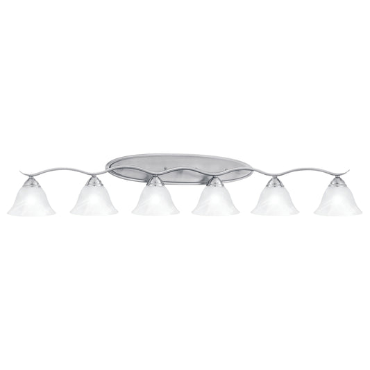 Prestige 9.5" 6 Light Vanity Light in Brushed Nickel