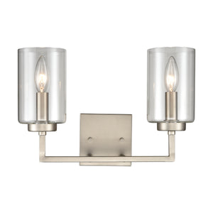 West End 14.5' 2 Light Vanity Light in Brushed Nickel