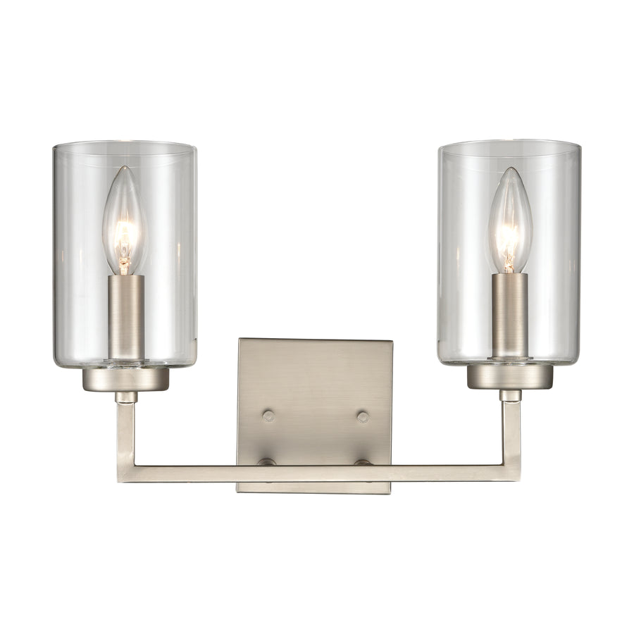 West End 14.5' 2 Light Vanity Light in Brushed Nickel