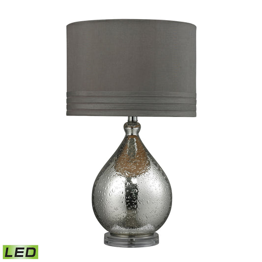 Bubble Glass 24" LED Table Lamp in Silver Mercury