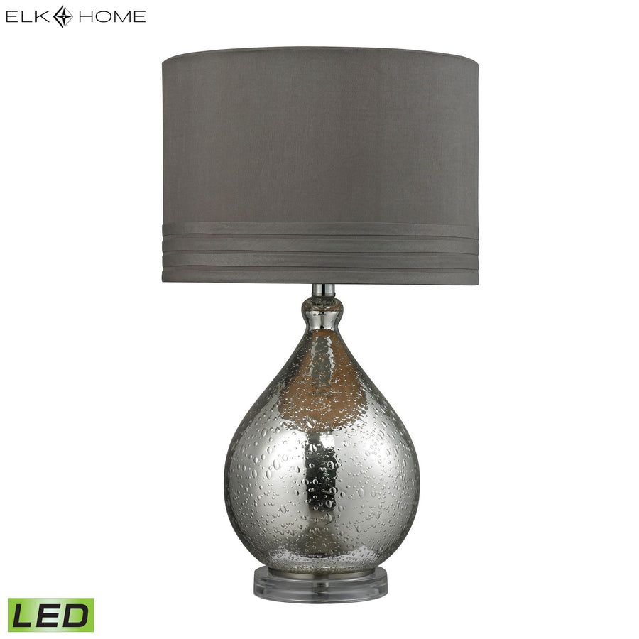 Bubble Glass 24' LED Table Lamp in Silver Mercury