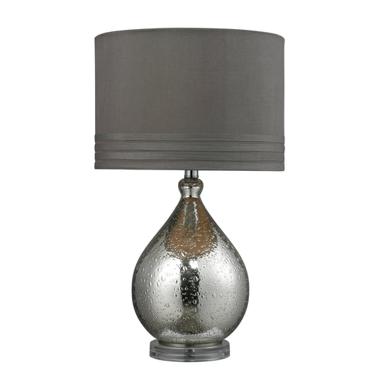 Bubble Glass 24" Table Lamp in Silver Mercury