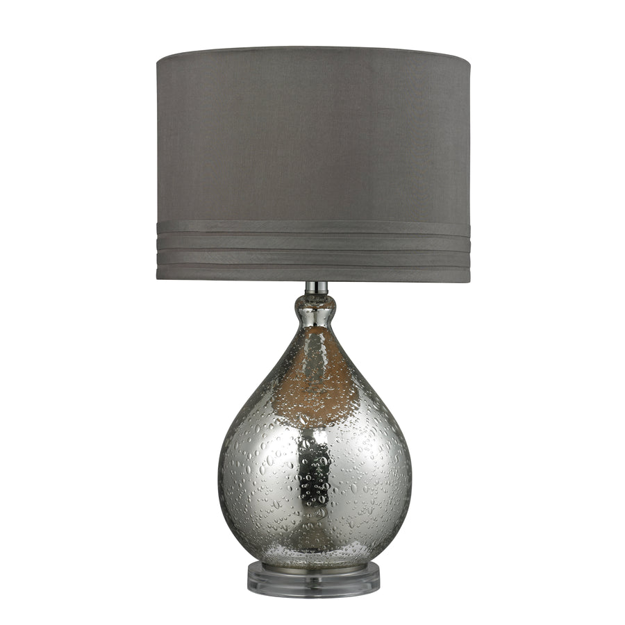 Bubble Glass 24' Table Lamp in Silver Mercury