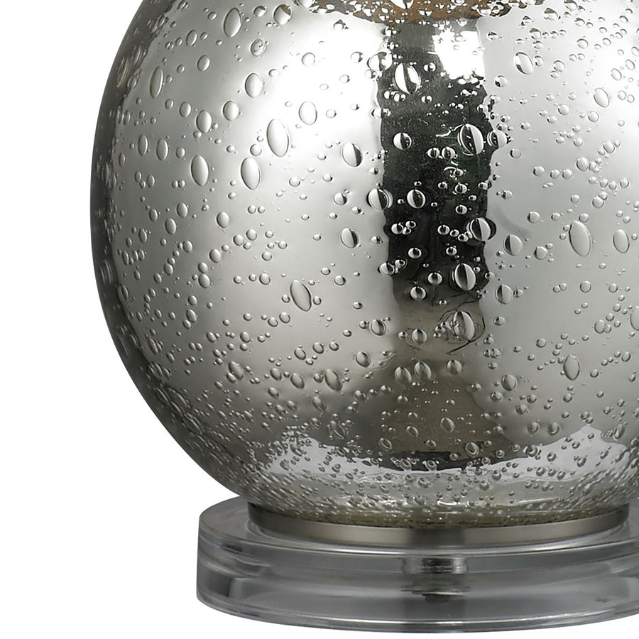 Bubble Glass 24' Table Lamp in Silver Mercury