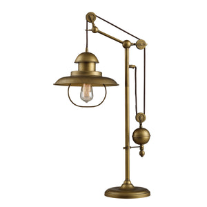 Farmhouse 32' Table Lamp in Antique Brass