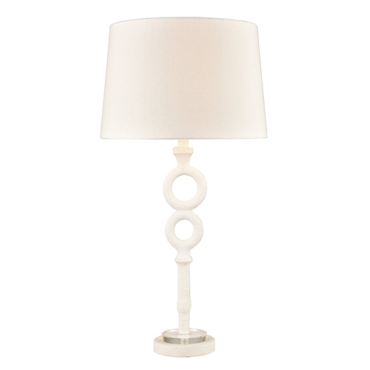 HammeredHome 33" Table Lamp in Matte White