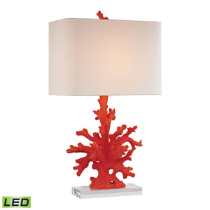 Red Coral 28' LED Table Lamp in Red