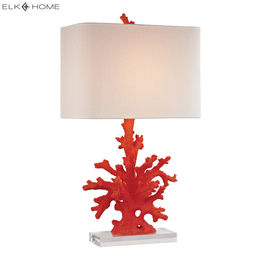 Red Coral 28' Table Lamp in Red