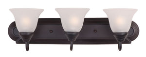 Essentials - 801x 24' 3 Light Vanity Lighting in Oil Rubbed Bronze with Frosted Glass Finish