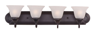 Essentials - 801x 30' 4 Light Vanity Lighting in Oil Rubbed Bronze with Frosted Glass Finish