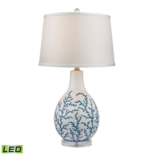 Sixpenny 27" LED Table Lamp in Pale Blue