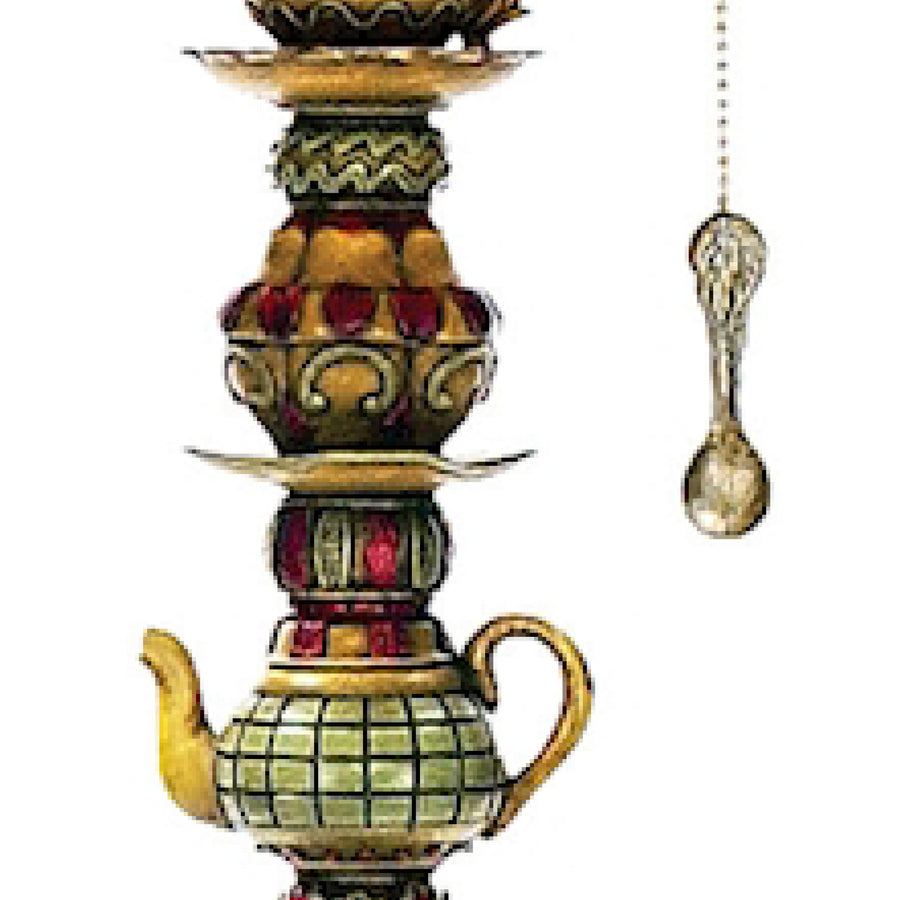 Tea Service 35' Table Lamp in Multicolor