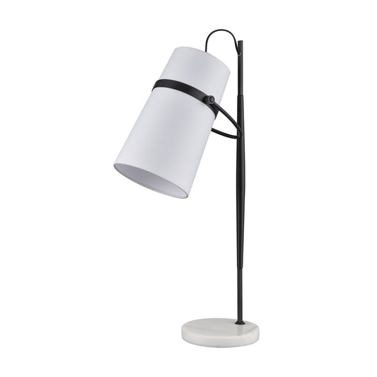 Banded Shade 28" Table Lamp in Matte Black