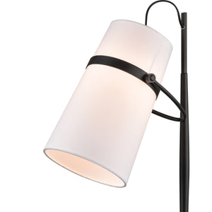 Banded Shade 28' Table Lamp in Matte Black