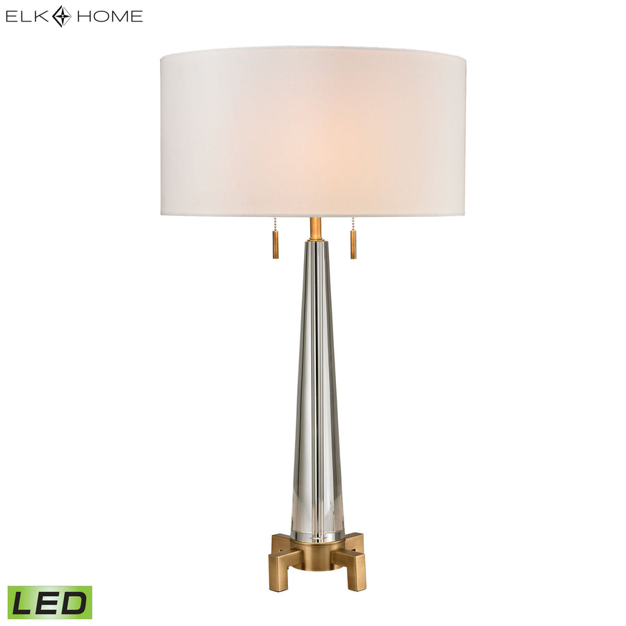 Bedford 30' LED Table Lamp in Aged Brass