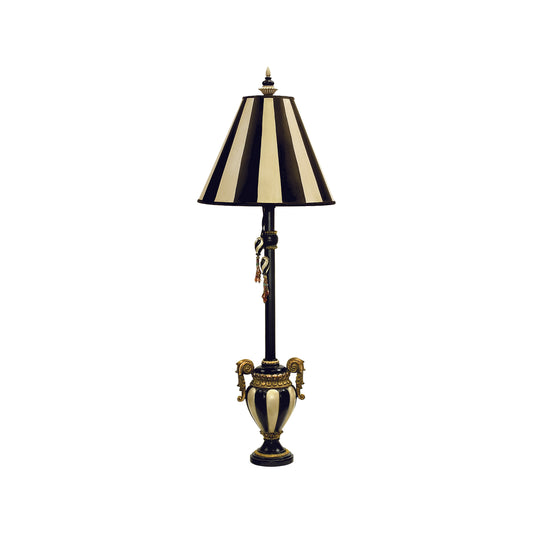 Carnival Stripe 32" Table Lamp in Antique Black