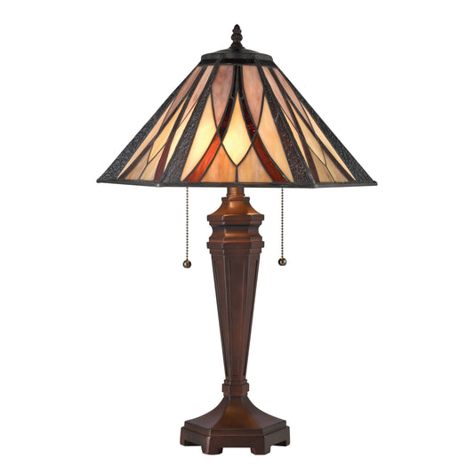 Foursquare 24" Table Lamp in Tiffany Bronze