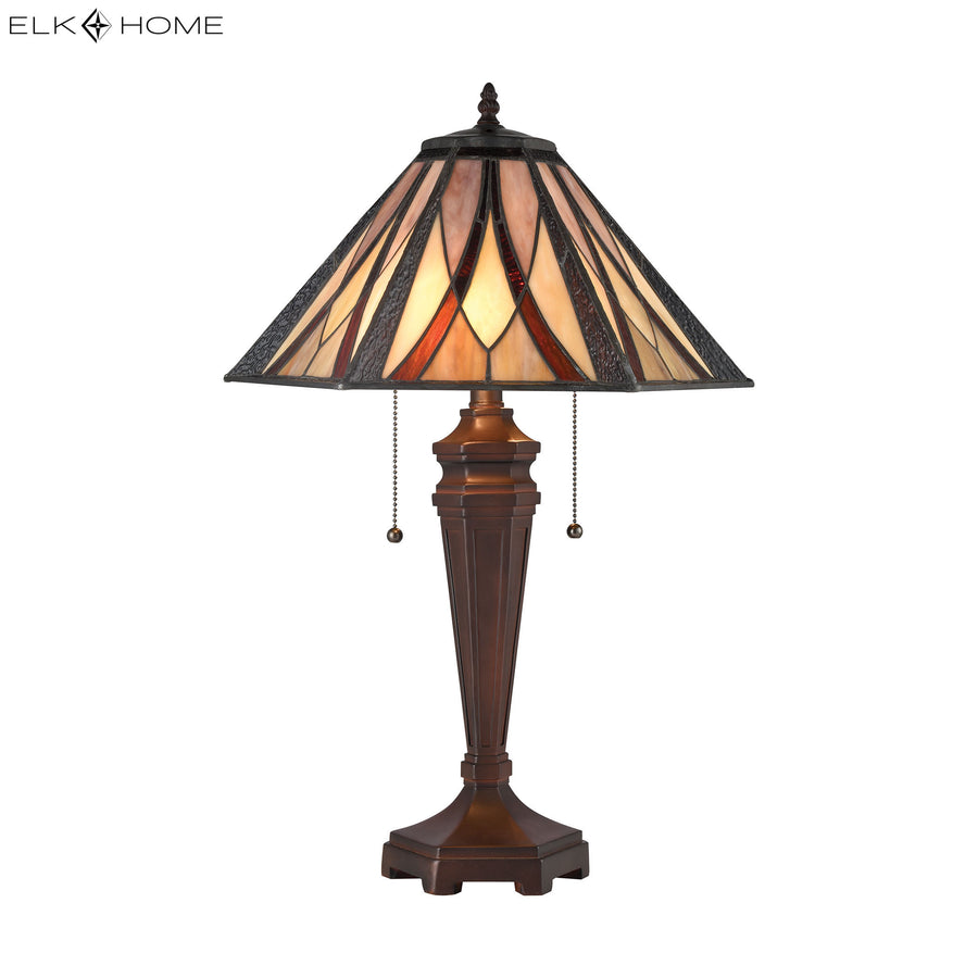 Foursquare 24' Table Lamp in Tiffany Bronze
