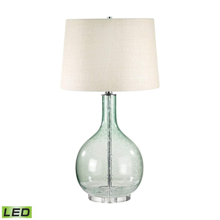 Glass 28' LED Table Lamp in Green
