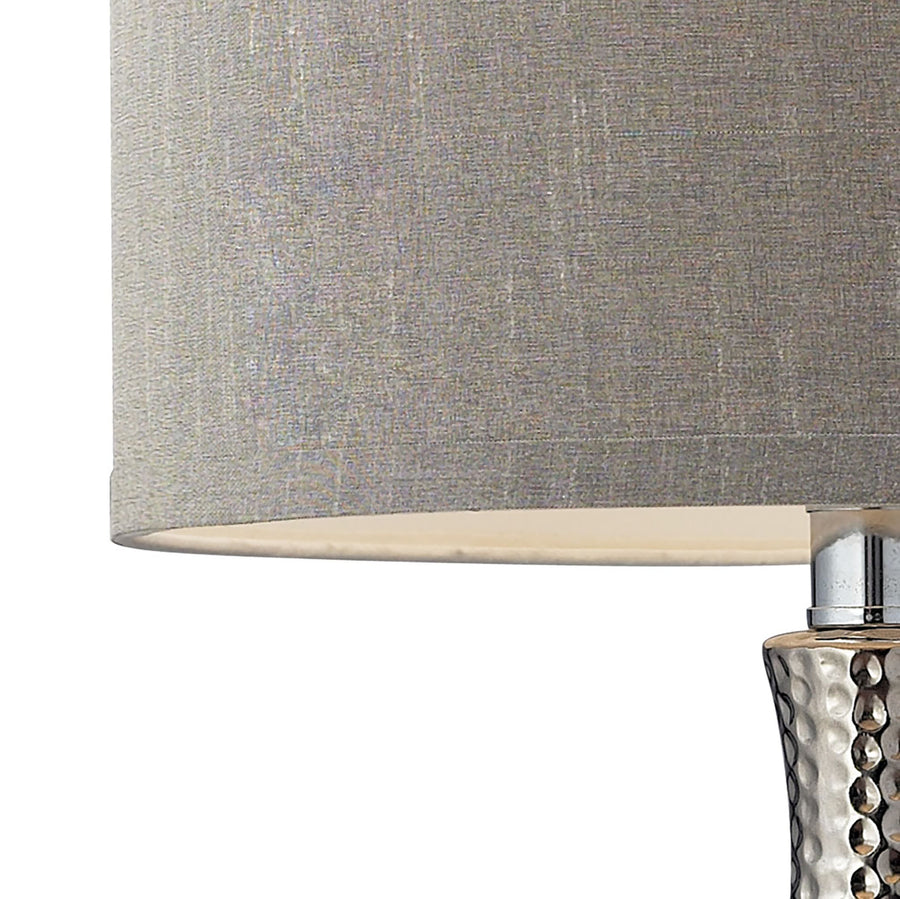 Hammered Chrome 21.5' Table Lamp in Chrome