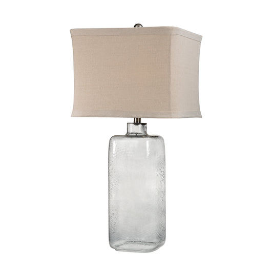 Hammered Glass 31" Table Lamp in Gray Smoke