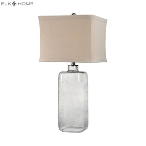 Hammered Glass 31' Table Lamp in Gray Smoke
