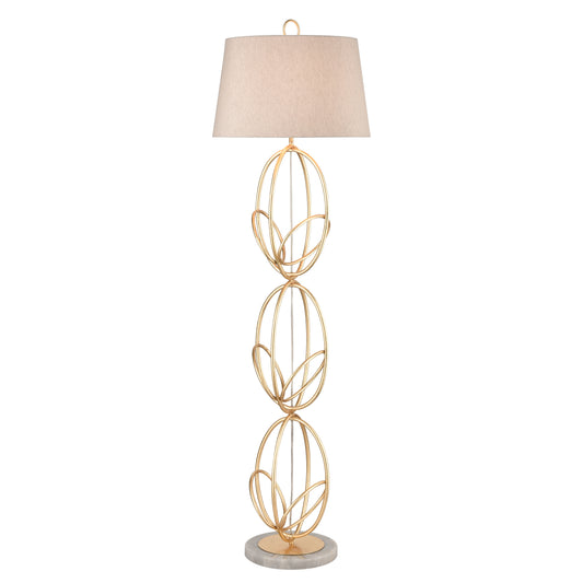 Morely 63" Floor Lamp in Gold Leaf