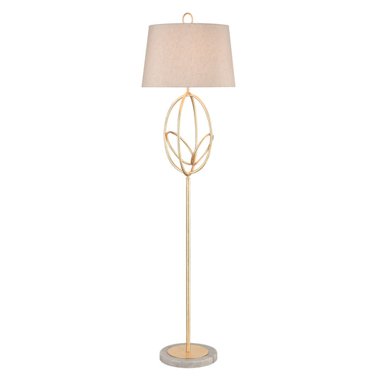 Morely 64" Floor Lamp in Gold Leaf